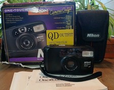 Nikon One Touch Zoom AF 35 mm fotocamera pellicola obiettivo 38-70 mm nero con scatola manuale e custodia