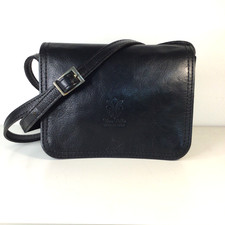 Borsa tracolla donna pelle nera made in italy crossbody woman bag black leather