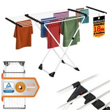Stendino XXL Estensibile 18 Metri di Stenditura Bucato Salvaspazio Telescopica