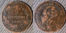 Italy centesimi 1861 m - ,