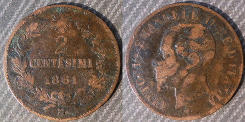 Italy centesimi 1861 m - centesimi,