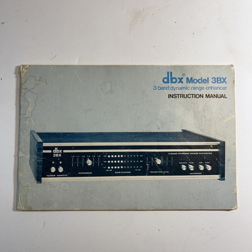 Manuale originale dbx - , modello