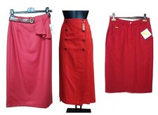 Winter skirt women red wool