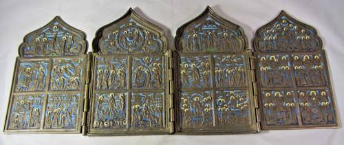 Icona russa bronzo smalto - e,