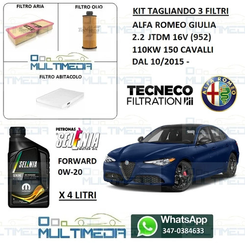 Kit tagliando filtri olio - e,