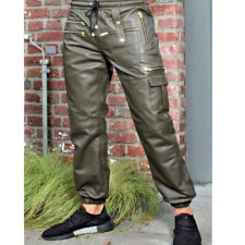 Pantaloni: Cargo In Pelle
