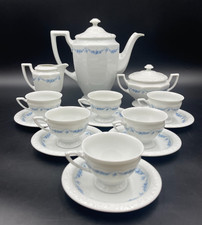 Servizio da caffè moka ROSENTHAL Classic Rose rilievo fiori blu 6 prs