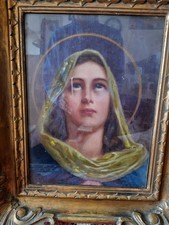 dipinto olio su tela Vergine