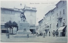CARTOLINA MARINO LAZIALE MONUMENTO CADUTI PANIFICIO FARMACIA ROMA PAESAGGISTICA