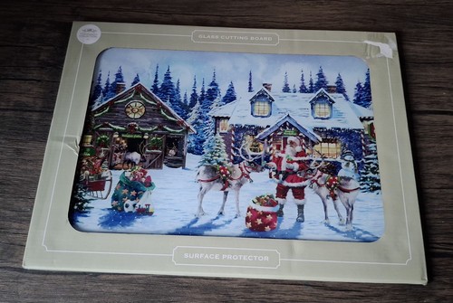Scena invernale babbo natale - invernale, e