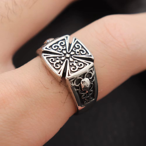 Anello uomo croce argento - anello,