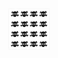 Sticker Adesivo 3D Mini Teschi Neri HQ