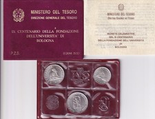 Italia 1988 Trittico Lire 100 200 500 - IX Centenario Università Bologna FdC Ag