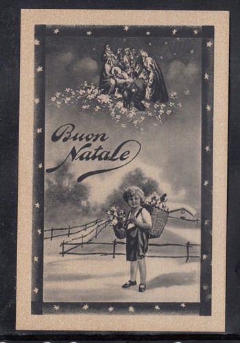 Cartolina buon natale bambina - buon,