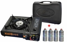 FORNELLO DA CAMPEGGIO CUCINA PORTATILE A GAS +4 BOMBOLETTE DA CAMPEGGIO 27205/2