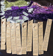 26 matassine antiche Richardson's filo greco ricamo seta, etichette originali