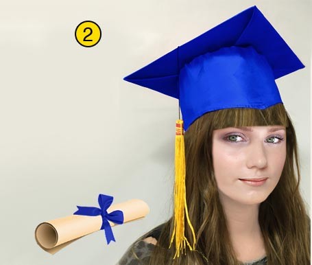 Cappello laurea tocco - cappello,