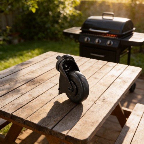 Ruota barbecue grill con freno - barbecue,