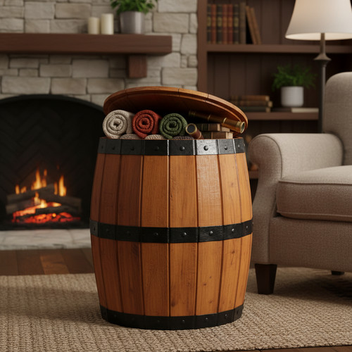 Sgabello botte legno - botte,
