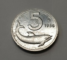 5 LIRE DEL 1956 - DELFINO -