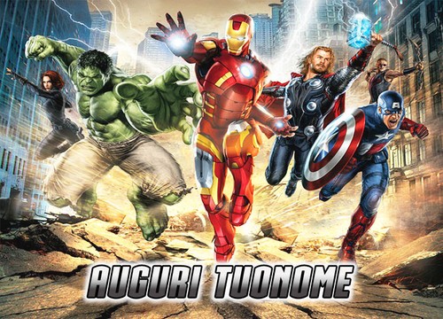 Cialda avengers decorazione - avengers,