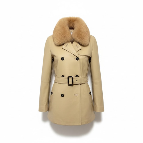 Giacca trench pelle agnello