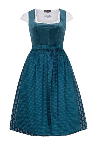 Dirndl samy petrol velluto - dirndl,