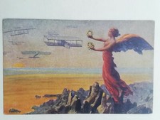 CARTOLINA AERONAUTICA AEROPLANI PIONIERI PRIMA GUERRA MONDIALE WW1 CROMOSCULTURA