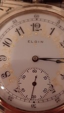 ELGIN ARGENTO, 17 JEWELS, OROLOGICO CONVERTITO DA POLSO / CONVERTED POCKET WATCH