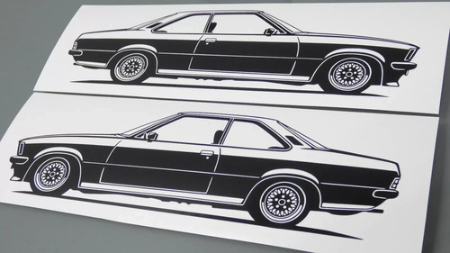 Adesivo opel commodore - adesivo,