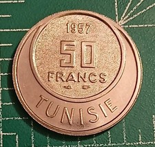 Tunisia, 50 Francs, 1957 