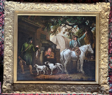 Antico dipinto olio georgiano