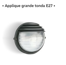 Applique Grande Tonda E27 Sovil Palpebra Tonda Nero - 790