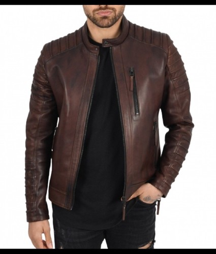 Giacca moto uomo - , marrone