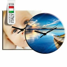 OROLOGIO IN VETRO PERSONALIZZATO STAMPA SUBLIMATICA IDEA REGALO CASA HOME ARREDO