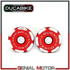 Tappi Telaio in Alluminio Rosso TTNM02A Ducabike Ducati Monster 696 2008 > 2014