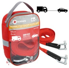 Cavo Corda Fune Traino Alta Resistenza con Ganci 5000 kg Auto e Furgoni Kiksafe