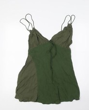 Zara donna verde viscosa linea