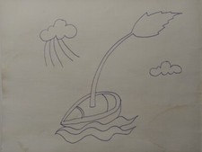 GIULIANO GHELLI 1996 penna biro su carta dedica ad personam Mostra Milano 1992