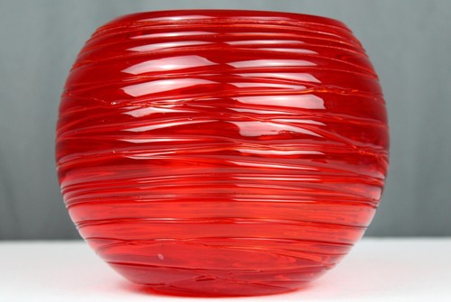 Vaso vetro artistico - in, rosso