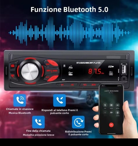 Autoradio stereo bluetooth - stereo,