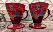 Set 2 tazze liquore firmate Linda Frickel Frangelico - coppa promozionale vintage anni 80