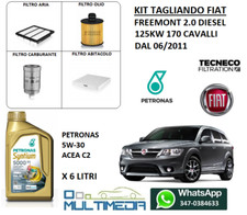 KIT TAGLIANDO FILTRI E 6 LITRI OLIO PETRONAS 5W30 FIAT FREEMONT 2.0 125KW 170CV