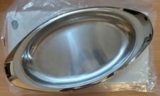 Vassoio acciaio inox AMC. Vassoio  da portata ovale dia. 34 cm 