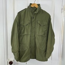 Giacca militare vintage uomo media oliva alfa M65 cappotto campo clima freddo anni 70