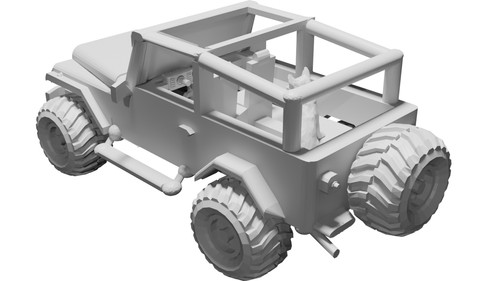 Modello top aperto per jeep - modello,