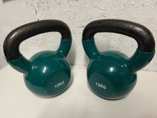 KETTLEBELL PESO 12KG PROFESSIONALE PALESTRA VINTAGE ANNI 90 VERDE ORIGINALE