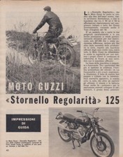 PUBBLICITA'  TEST MOTO GUZZI STORNELLO REGOLARITA 125 1966 MOTOITALIANE SIX DAYS