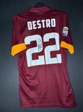 Destro Roma match worn issued match day shirt home indossata autografata