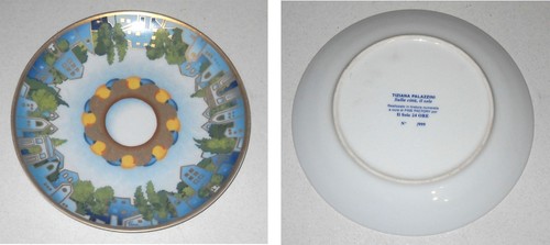 Piatto artista ceramica - piatto, d'artista